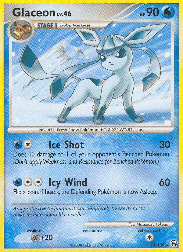 Glaceon, carta 20 de Majestic Dawn