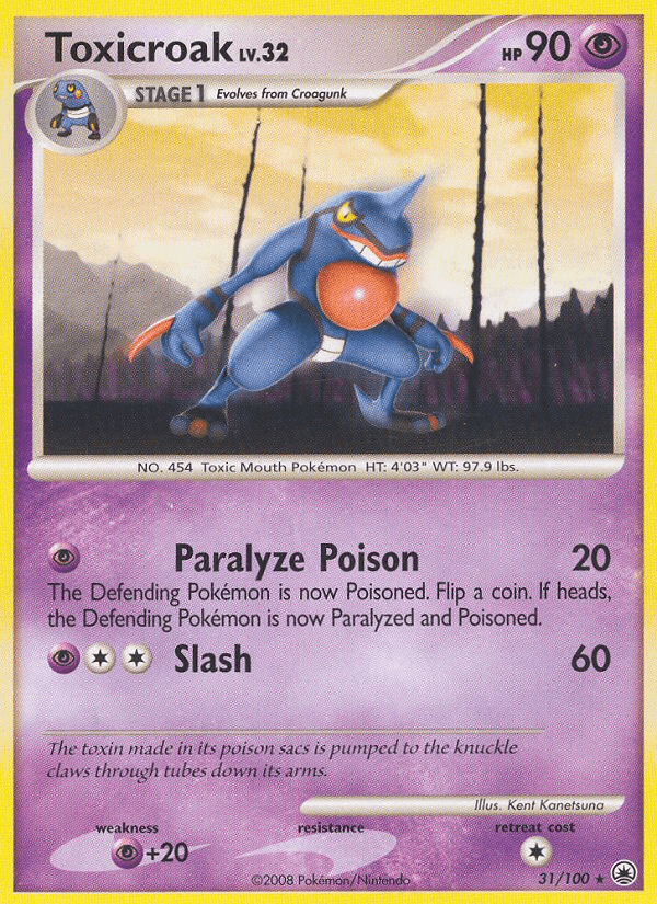 Toxicroak, carta 31 de Majestic Dawn