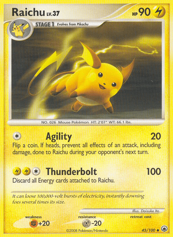 Raichu, carta 45 de Majestic Dawn