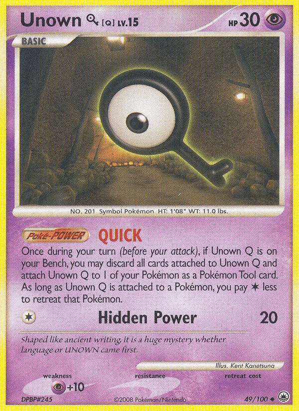 Unown Q, carta 49 de Majestic Dawn