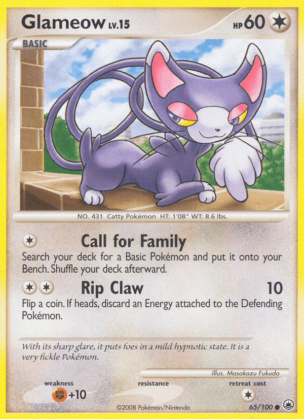 Glameow, carta 65 de Majestic Dawn