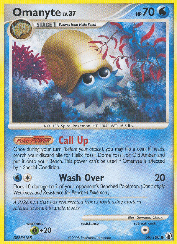 Omanyte, carta 69 de Majestic Dawn