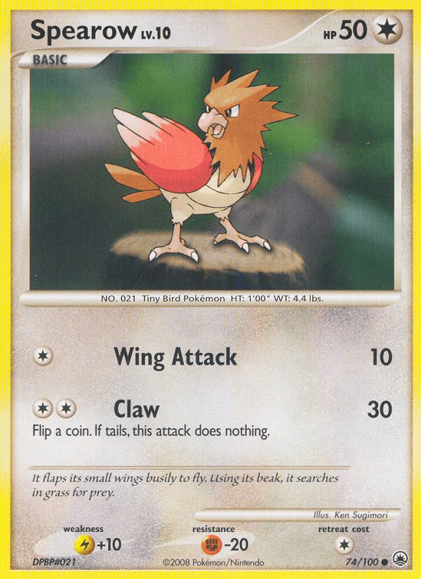 Spearow, carta 74 de Majestic Dawn