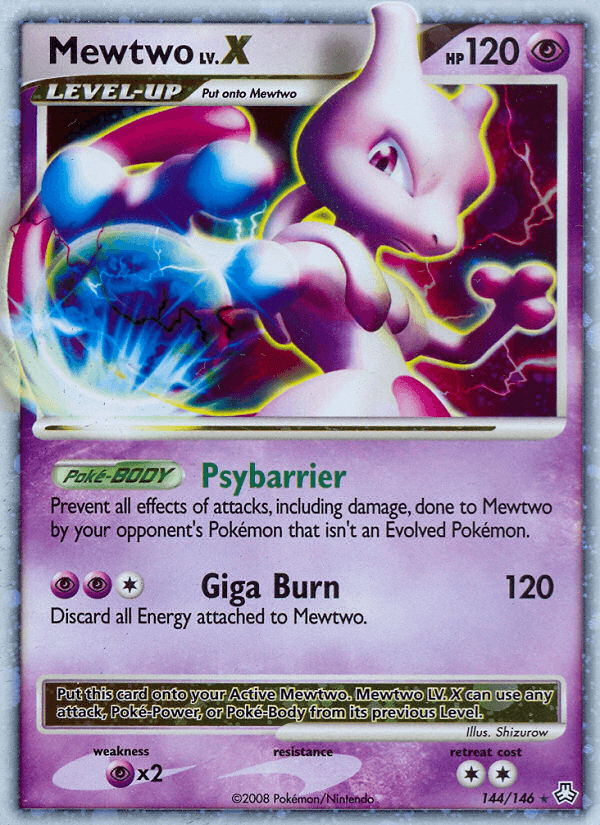 Mewtwo, carta 144 de Legends Awakened
