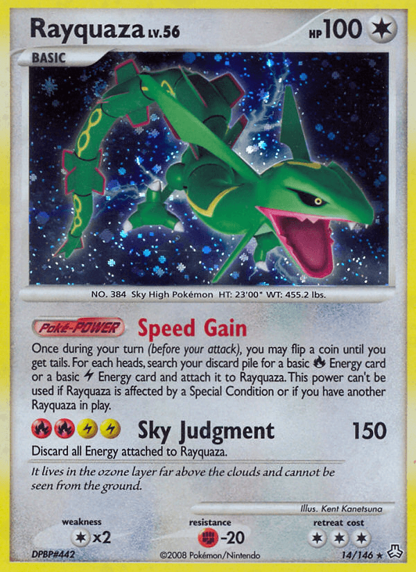 Rayquaza, carta 14 de Legends Awakened
