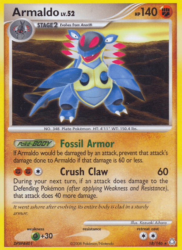 Armaldo, carta 18 de Legends Awakened