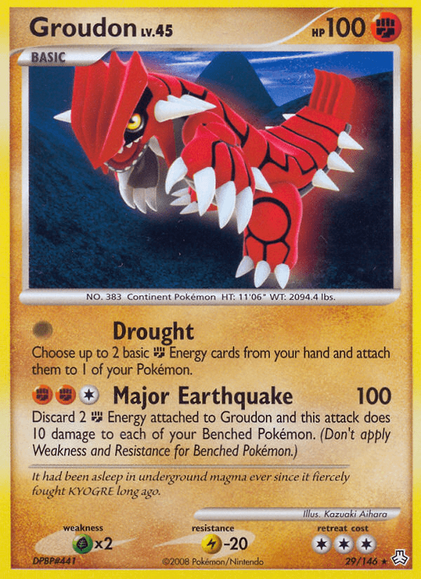 Groudon, carta 29 de Legends Awakened