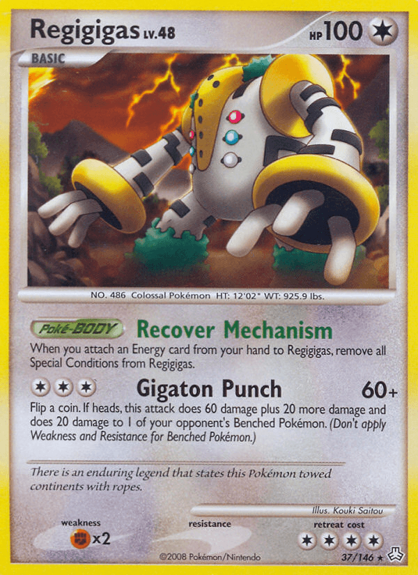 Regigigas, carta 37 de Legends Awakened