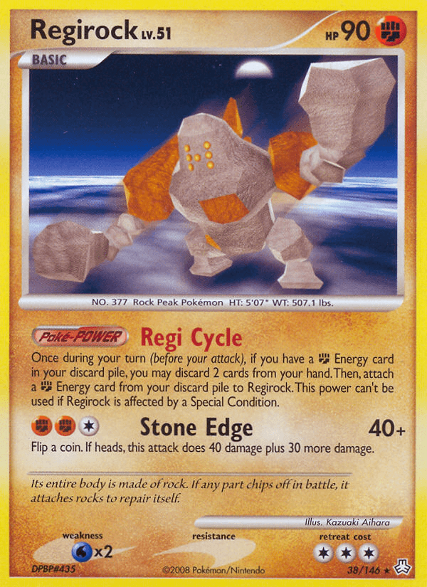 Regirock, carta 38 de Legends Awakened