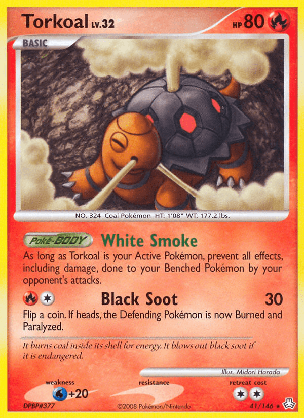 Torkoal, carta 41 de Legends Awakened