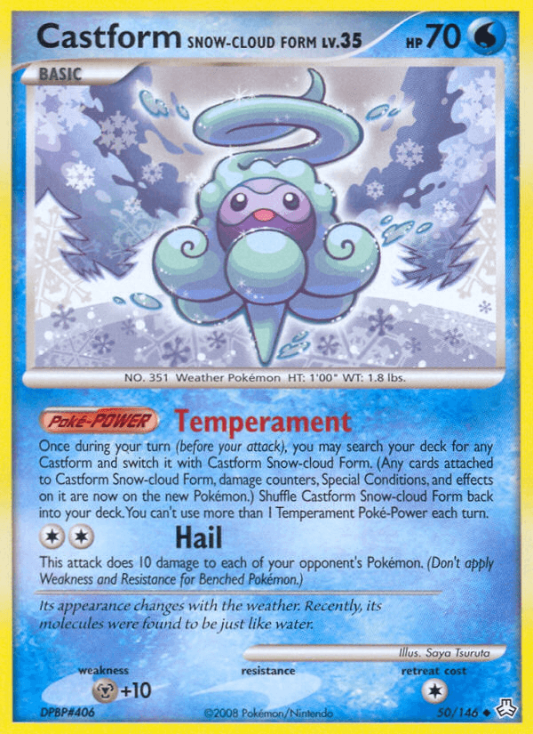 Castform Snow-cloud Form, carta 50 de Legends Awakened