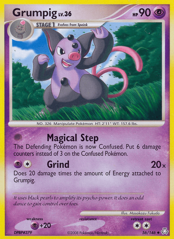 Grumpig, carta 56 de Legends Awakened