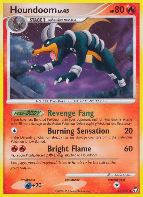 Houndoom, carta 57 de Legends Awakened