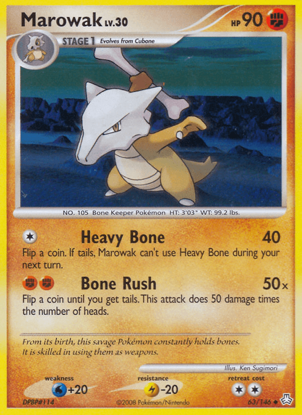 Marowak, carta 63 de Legends Awakened