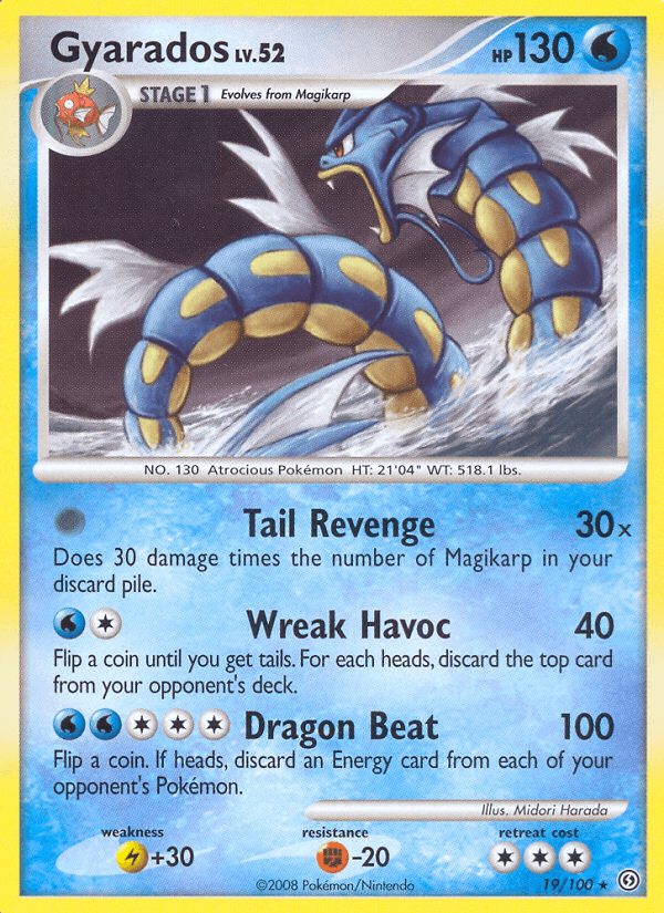 Gyarados, carta 19 de Stormfront