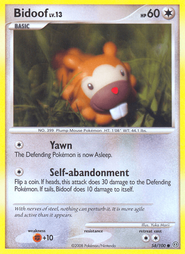 Bidoof, carta 54 de Stormfront