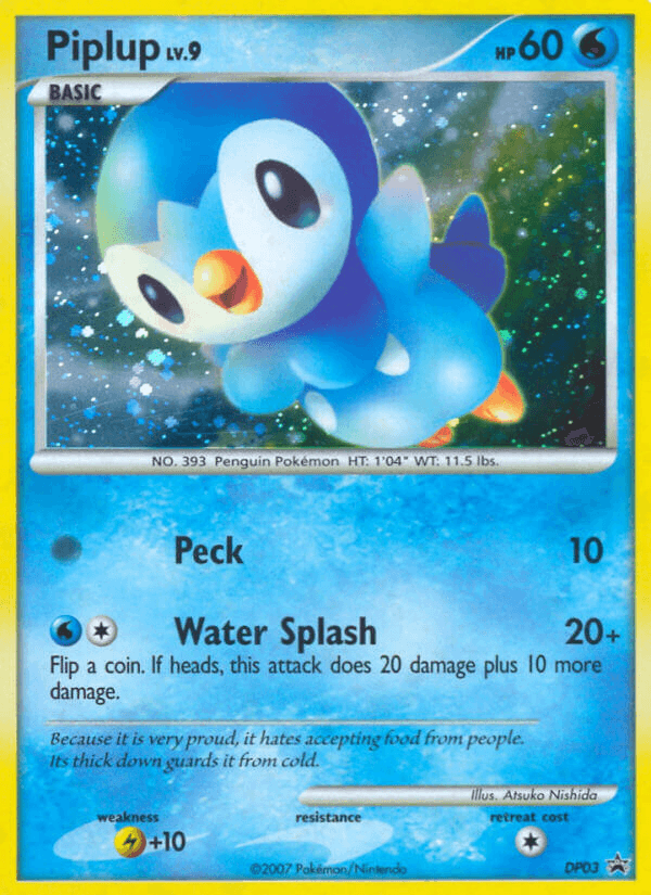 Piplup, carta DP03 de DP Black Star Promos