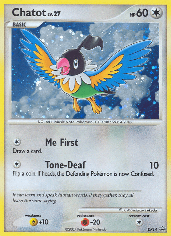 Chatot, carta DP14 de DP Black Star Promos