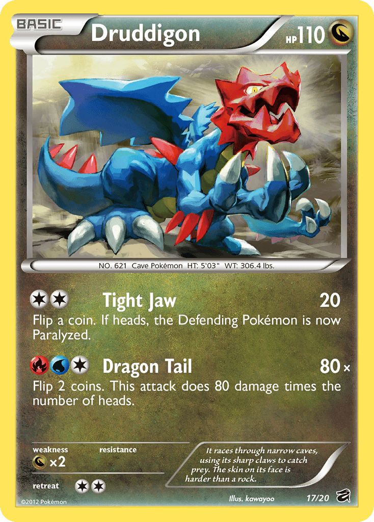 Druddigon, carta 17 de Dragon Vault