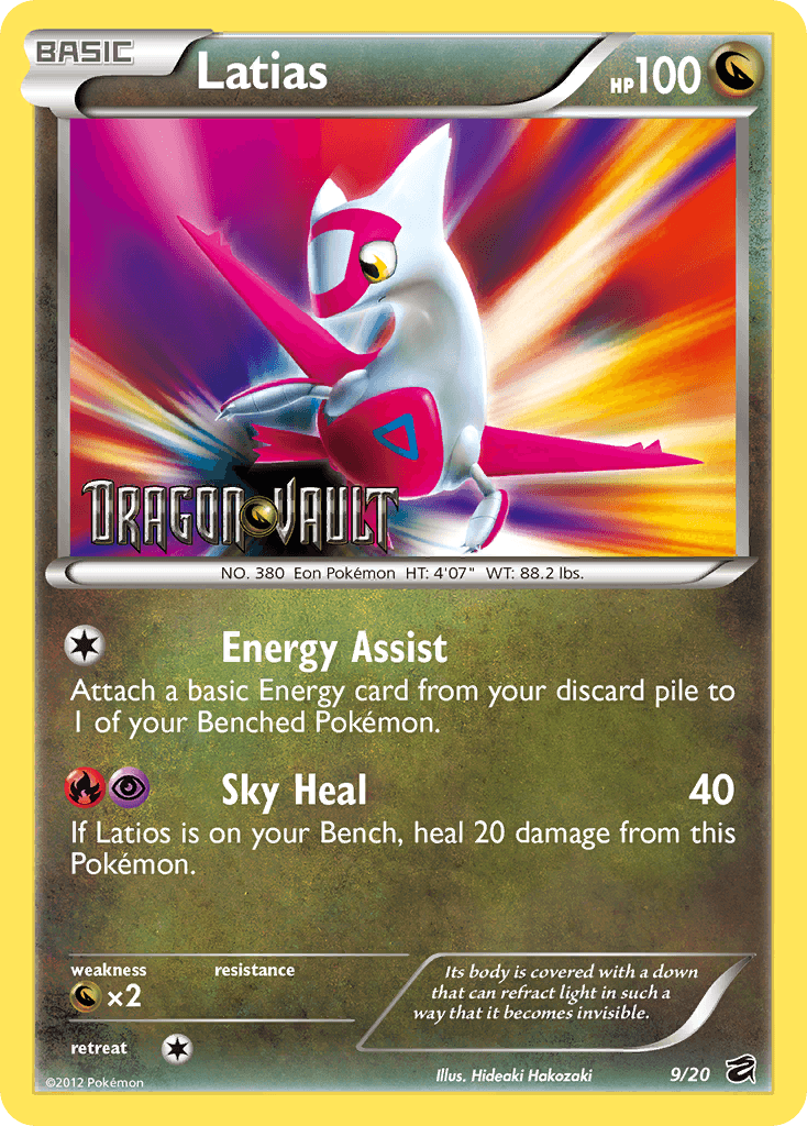Latias, carta 9 de Dragon Vault