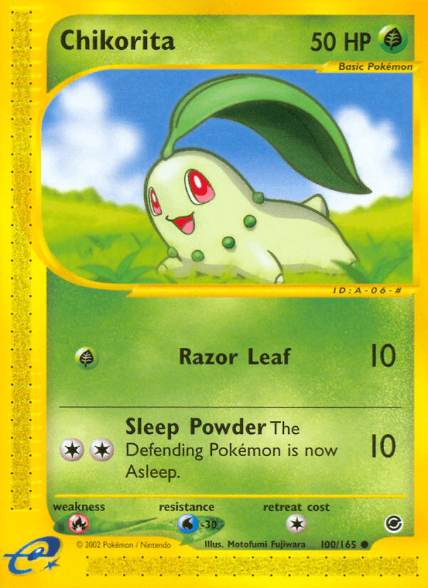 Chikorita, carta 100 de Expedition Base Set