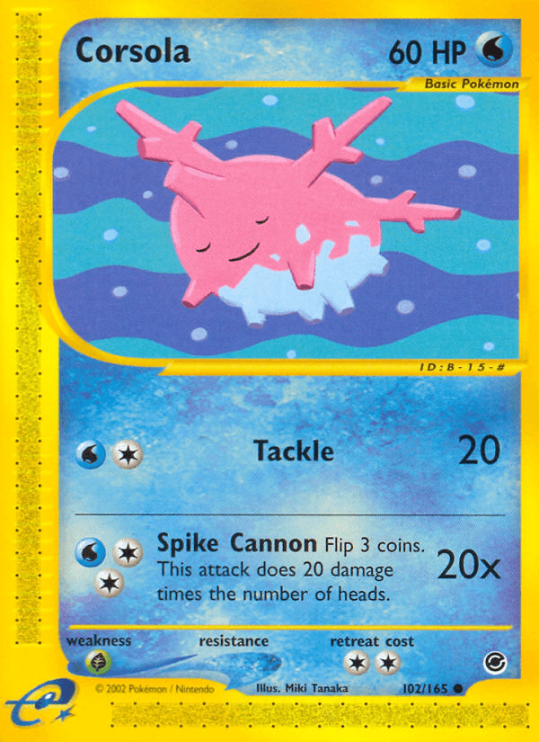 Corsola, carta 102 de Expedition Base Set