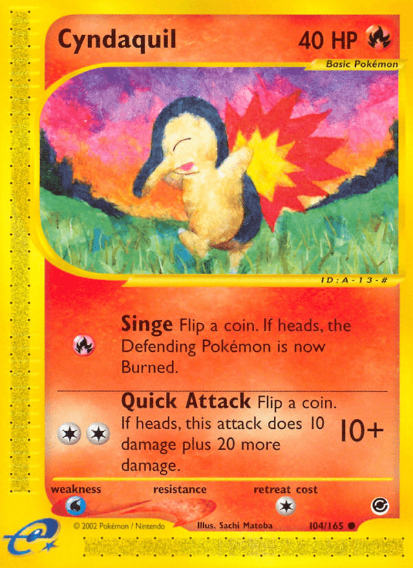 Cyndaquil, carta 104 de Expedition Base Set