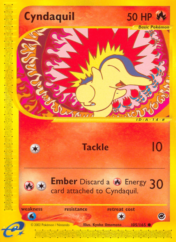 Cyndaquil, carta 105 de Expedition Base Set