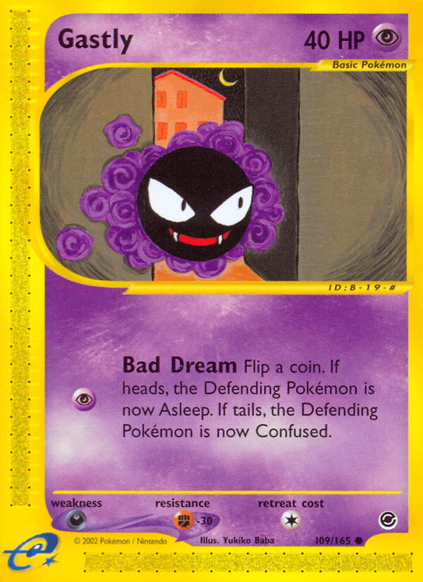 Gastly, carta 109 de Expedition Base Set