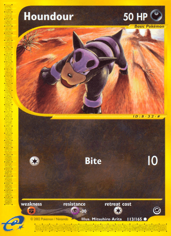 Houndour, carta 113 de Expedition Base Set