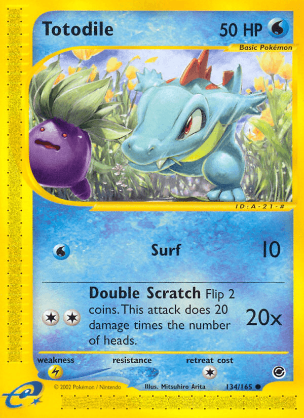 Totodile, carta 134 de Expedition Base Set