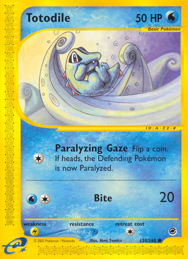 Totodile, carta 135 de Expedition Base Set