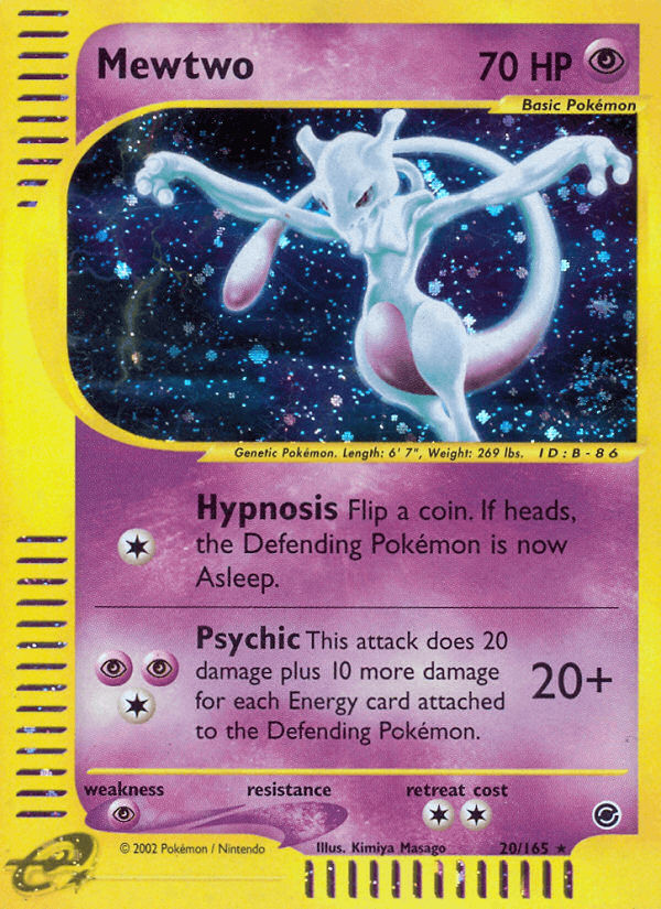 Mewtwo, carta 20 de Expedition Base Set
