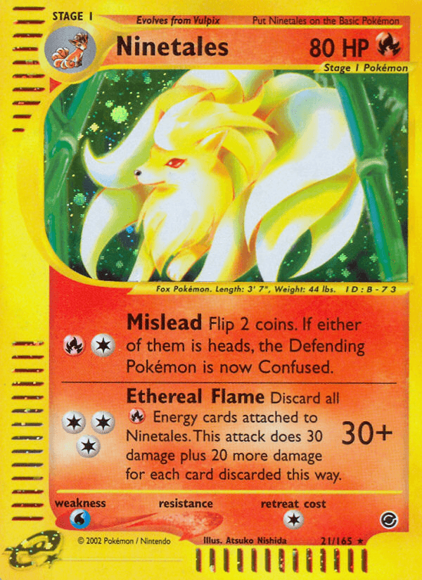 Ninetales, carta 21 de Expedition Base Set