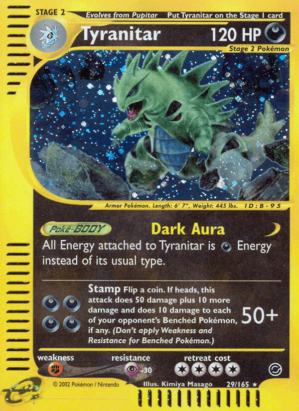 Tyranitar, carta 29 de Expedition Base Set