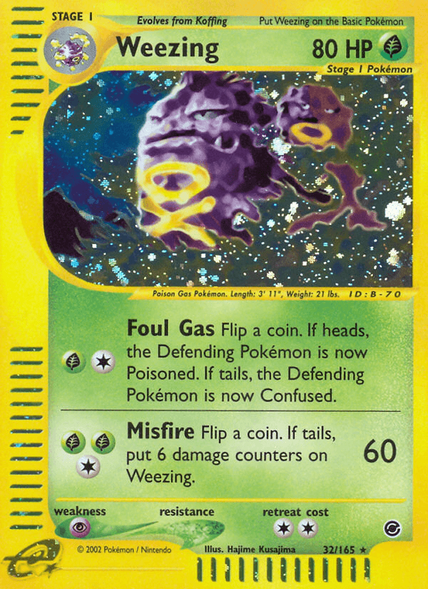 Weezing, carta 32 de Expedition Base Set