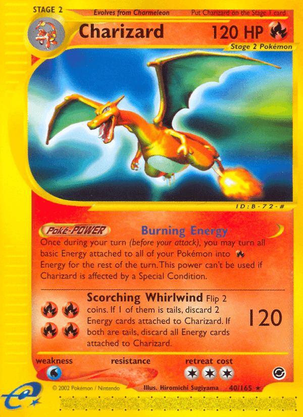 Charizard, carta 40 de Expedition Base Set