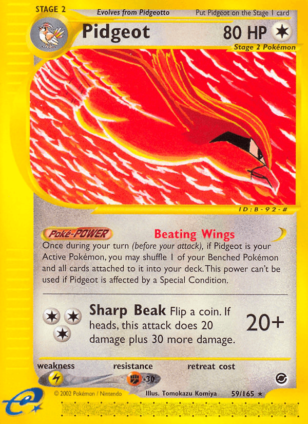 Pidgeot, carta 59 de Expedition Base Set