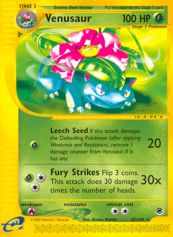 Venusaur, carta 67 de Expedition Base Set