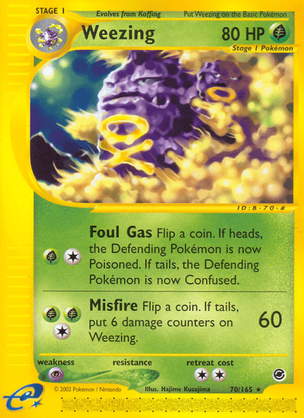 Weezing, carta 70 de Expedition Base Set