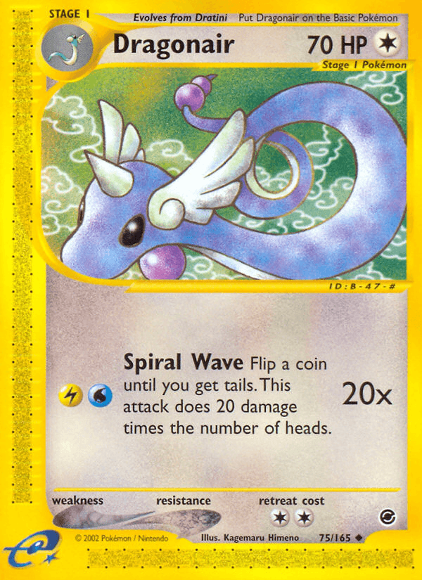 Dragonair, carta 75 de Expedition Base Set