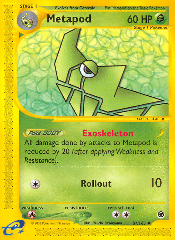 Metapod, carta 87 de Expedition Base Set