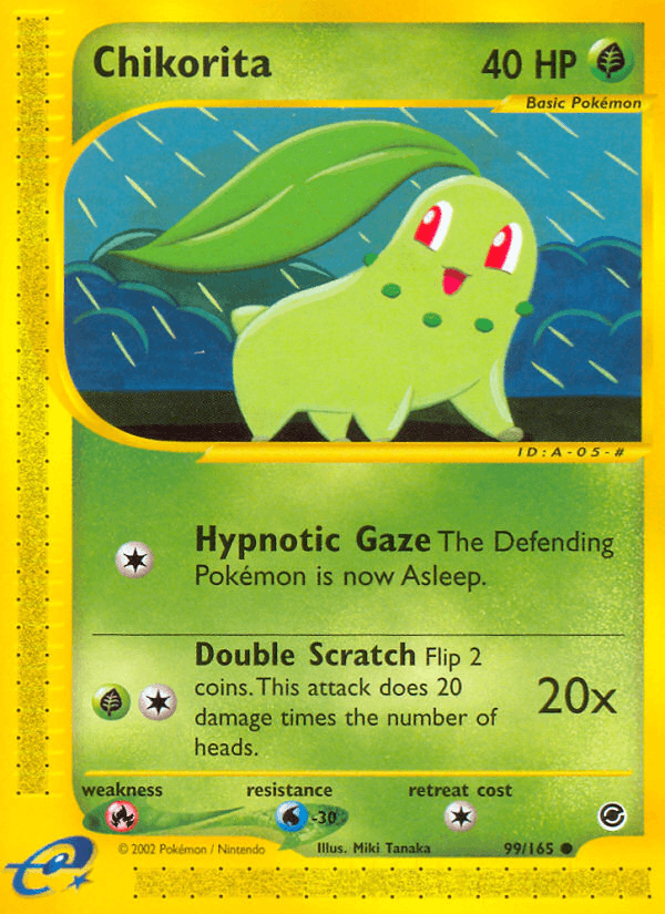 Chikorita, carta 99 de Expedition Base Set