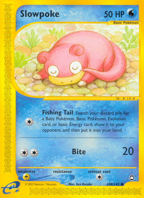 Slowpoke, carta 108 de Aquapolis