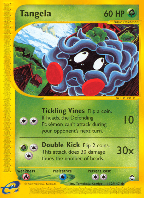 Tangela, carta 112 de Aquapolis