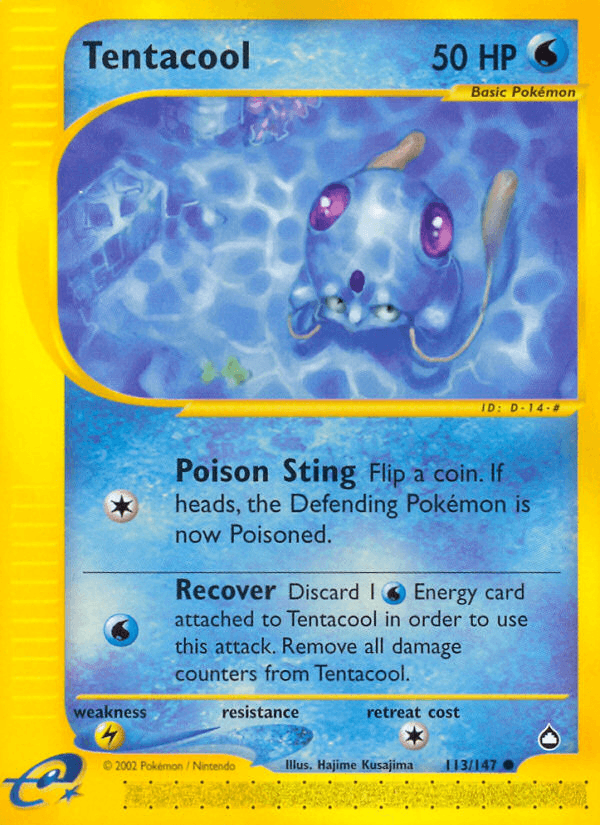 Tentacool, carta 113 de Aquapolis