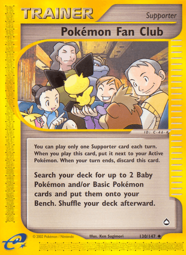 Pokémon Fan Club, carta 130 de Aquapolis