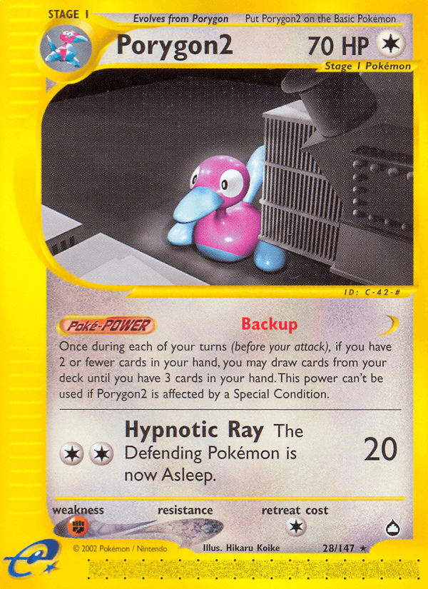 Porygon2, carta 28 de Aquapolis