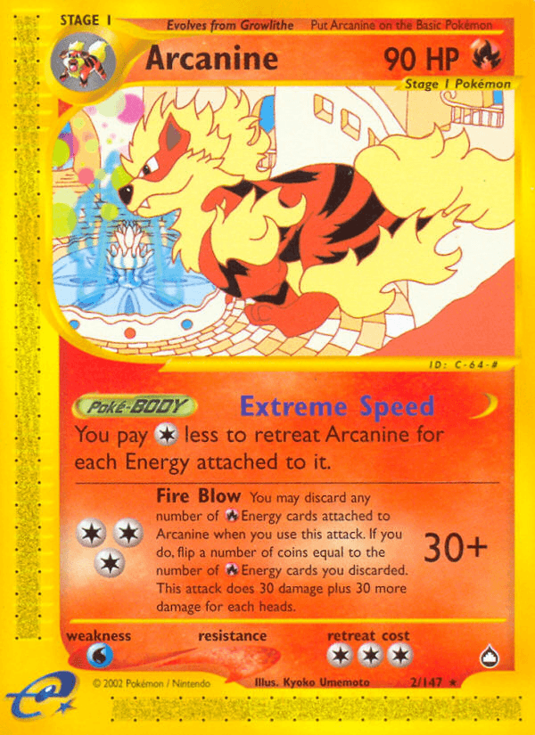Arcanine, carta 2 de Aquapolis