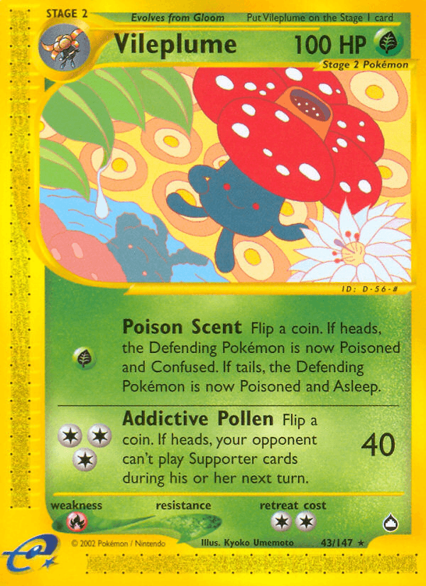 Vileplume, carta 43 de Aquapolis